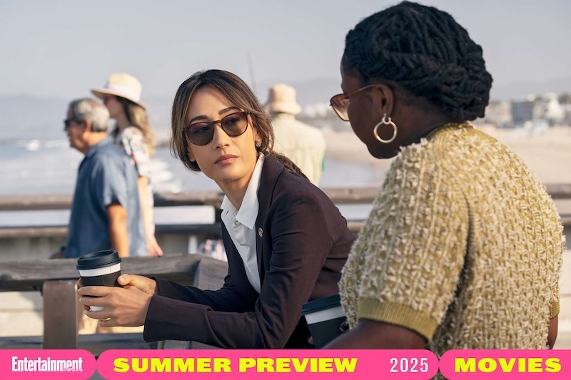 Maggie Q et Courtney Taylor sur le tournage de Ballard (crédits photos : Greg Gayne / Prime Video)