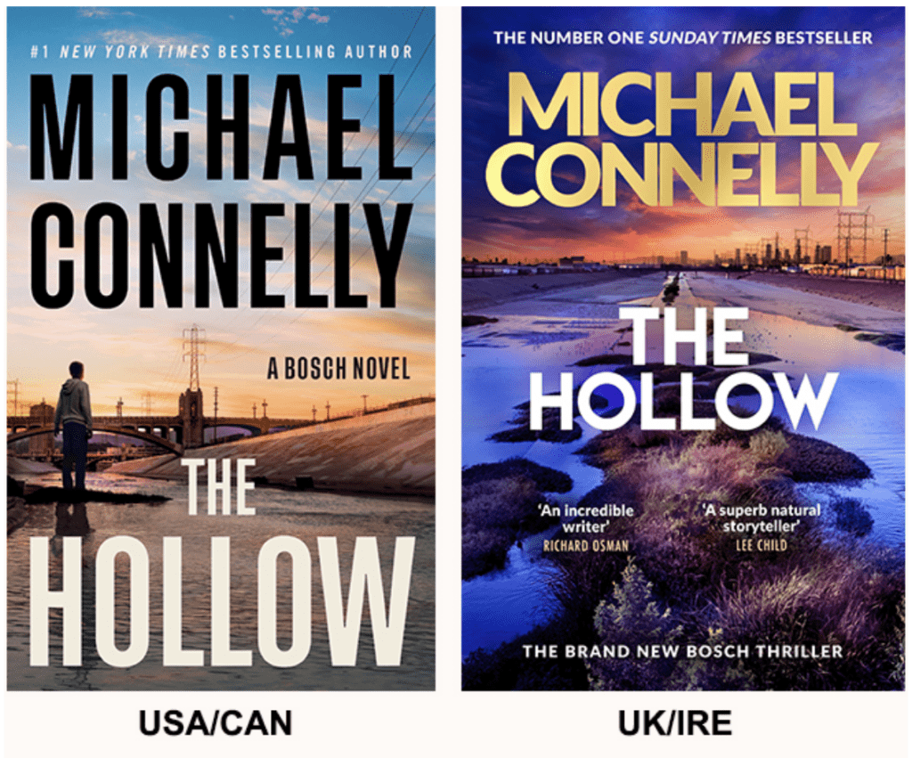 Couvertures des éditions américaine et anglaise de The Follow de Michael Connelly